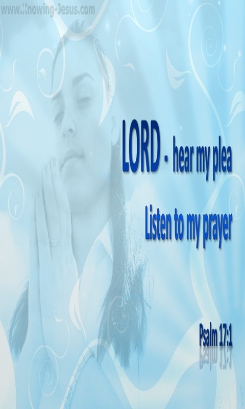 Psalm 17:1 Lord Hear My Plea (blue)
